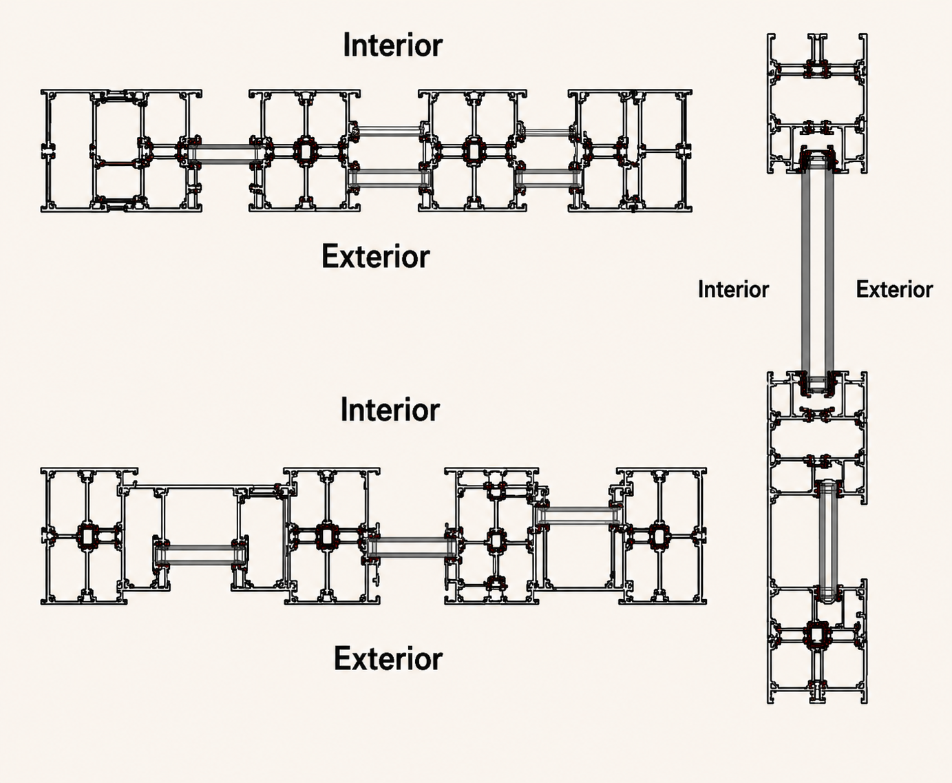 E2T Series anti-theft adhesive rail block detail